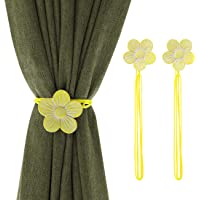 Lewondr Magnética Cortina Hebilla- [1 Par - 2 PZS] Abrazaderas Imán de Flores de Resina para Cortinas sin Perforaciones…